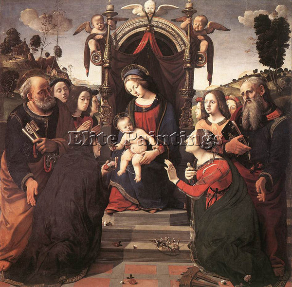 PIERO DI COSIMO MYSTICAL MARRIAGE OF ST CATHERINE OF ALEXANDRIA 1493 OIL CANVAS