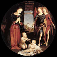 PIERO DI COSIMO THE ADORATION OF THE CHRIST CHILD 1505 ARTIST PAINTING HANDMADE