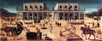 PIERO DI COSIMO THE BUILDING OF A PALACE 1515 ARTIST PAINTING REPRODUCTION OIL