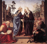 PIERO DI COSIMO THE VISITATION WITH STS NICHOLAS AND ANTHONY 1489 90 OIL CANVAS