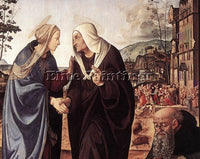 PIERO DI COSIMO THE VISITATION WITH STS NICHOLAS AND ANTHONY ARTIST PAINTING OIL