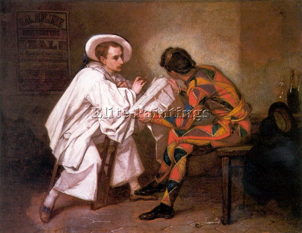 THOMAS COUTURE PIERROT THE POLITICIAN ARTIST PAINTING REPRODUCTION HANDMADE OIL