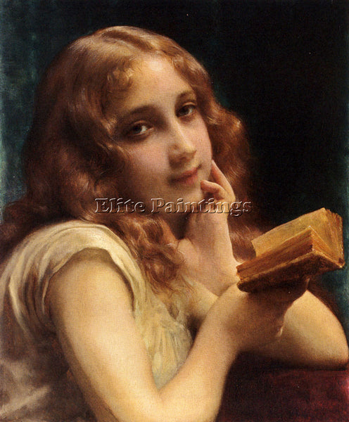 ETIENNE ADOLPHE PIOT PIOT ETIENNE ADOLPHE A LITTLE GIRL READING ARTIST PAINTING