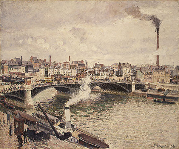CAMILLE PISSARRO MORNING AN OVERCAST DAY ROUEN 1896 ARTIST PAINTING REPRODUCTION