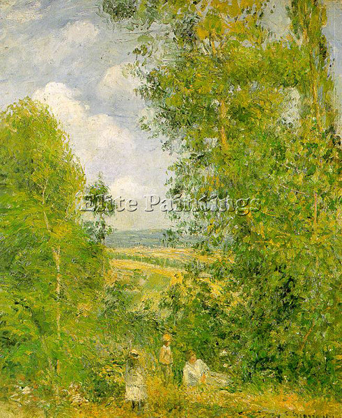 CAMILLE PISSARRO RESTING IN THE WOODS AT PONTOISE 1878 ARTIST PAINTING HANDMADE