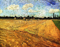 VAN GOGH PLOUGHED FIELD ARTIST PAINTING REPRODUCTION HANDMADE CANVAS REPRO WALL