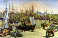 MANET PORT OF BORDEAUX ARTIST PAINTING REPRODUCTION HANDMADE CANVAS REPRO WALL