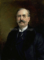 EDOUARD BERNARD DEBAT-PONSAN PORTRAIT DE M G BROUSTET 1897 ARTIST PAINTING REPRO