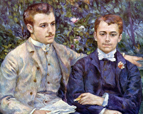 RENOIR PORTRAIT OF CHARLES AND GEORGE ARTIST PAINTING REPRODUCTION HANDMADE OIL