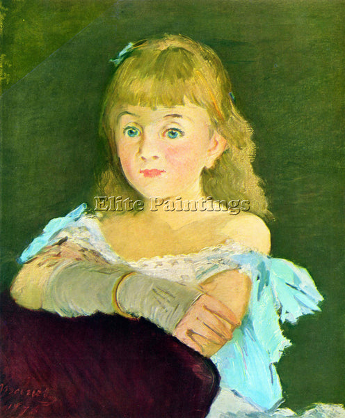 MANET PORTRAIT OF LINA CAMPINEANU ARTIST PAINTING REPRODUCTION HANDMADE OIL DECO
