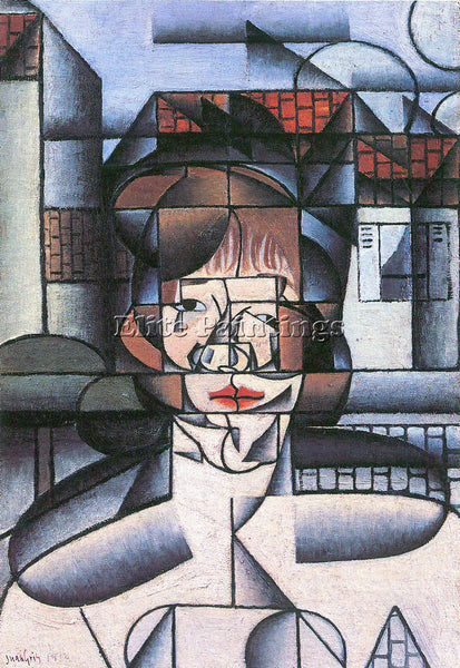 JUAN GRIS PORTRAIT OF MADAME GERMAINE RAYNAL 1  ARTIST PAINTING REPRODUCTION OIL