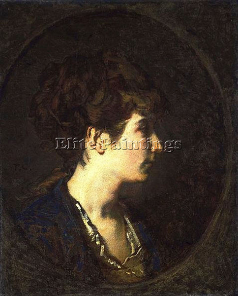 THOMAS COUTURE PORTRAIT OF A LADY ARTIST PAINTING REPRODUCTION HANDMADE OIL DECO
