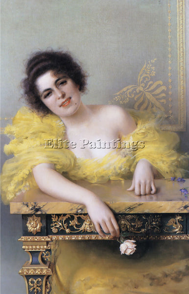 VITTORIO CORCOS PORTRAIT OF A YOUNG WOMAN ARTIST PAINTING REPRODUCTION HANDMADE
