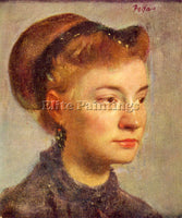 DEGAS PORTRAIT OF A YOUNG LADY ARTIST PAINTING REPRODUCTION HANDMADE OIL CANVAS