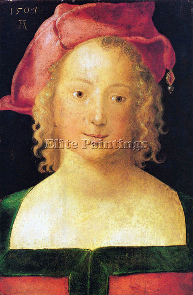 DURER PORTRAIT OF A YOUNG GIRL WITH A RED BERET ARTIST PAINTING REPRODUCTION OIL