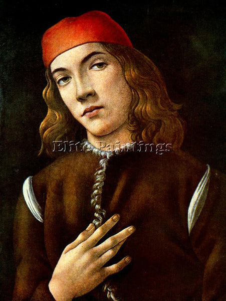 SANDRO BOTTICELLI PORTRAIT OF A YOUNG MAN 1483 ARTIST PAINTING REPRODUCTION OIL