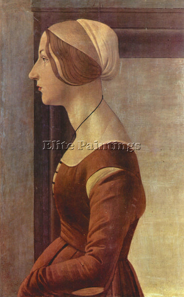 BOTTICELLI PORTRAIT OF A YOUNG WOMAN BY BOTTICELLLI ARTIST PAINTING REPRODUCTION
