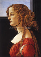 SANDRO BOTTICELLI PORTRAIT OF AN YOUNG WOMAN ARTIST PAINTING HANDMADE OIL CANVAS
