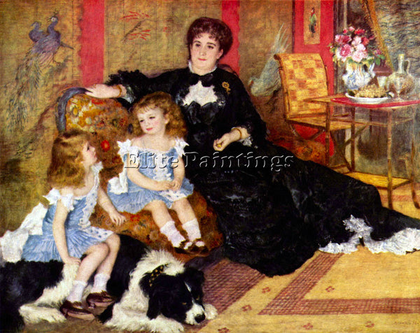 RENOIR PORTRAIT OF THE MRS CHARPENTIER AND HER CHILDREN ARTIST PAINTING HANDMADE