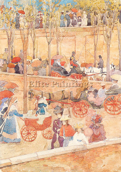 MAURICE BRAZIL PRENDERGAST AFTERNOON PINCIAN HILL ARTIST PAINTING REPRODUCTION