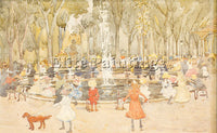 MAURICE BRAZIL PRENDERGAST IN CENTRAL PARK NEW YORK ARTIST PAINTING REPRODUCTION
