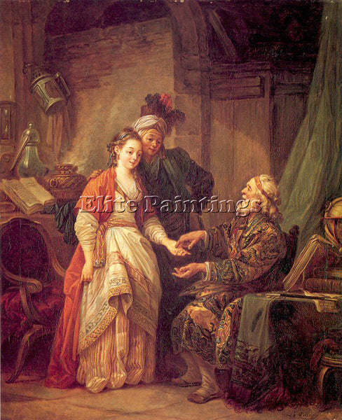 FRENCH PRINCE JEAN BAPTISTE LE FRENCH 1734 81 THE FORTUNE TELLER ARTIST PAINTING
