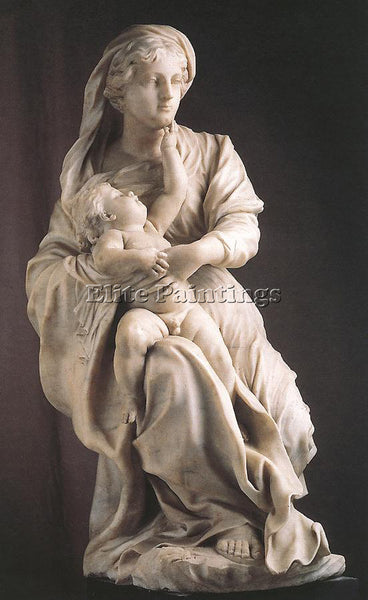 PIERRE PUGET VIRGIN AND CHILD ARTIST PAINTING REPRODUCTION HANDMADE CANVAS REPRO