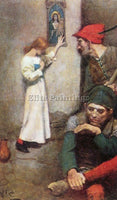 HOWARD PYLE JOAN OF ARC IN PRISON ARTIST PAINTING REPRODUCTION HANDMADE OIL DECO