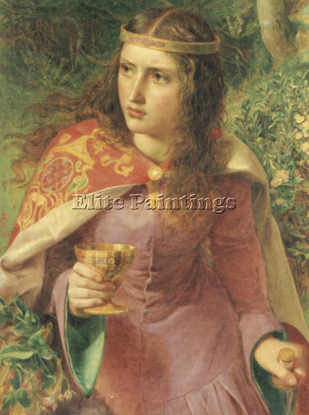 ANTHONY FREDERICK SANDYS QUEEN ELEANOR ARTIST PAINTING REPRODUCTION HANDMADE OIL