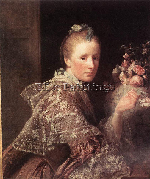 ALLAN RAMSAY PORTRAIT OF THE ARTISTS WIFE ARTIST PAINTING REPRODUCTION HANDMADE