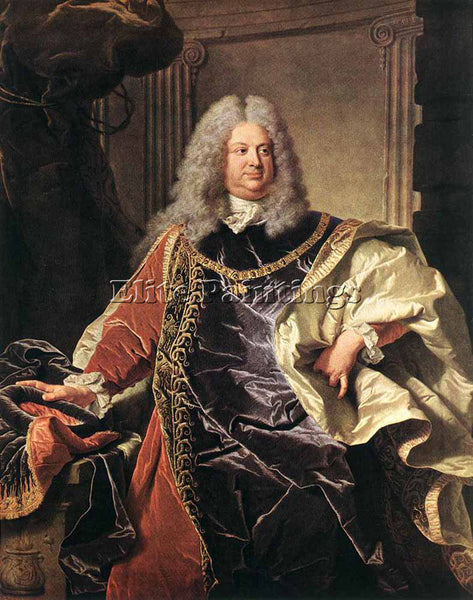 HYACINTHE RIGAUD PORTRAIT OF COUNT SINZENDORF ARTIST PAINTING REPRODUCTION OIL