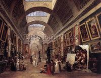 HUBERT ROBERT DESIGN FOR THE GRANDE GALERIE IN THE LOUVRE ARTIST PAINTING CANVAS