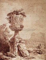 HUBERT ROBERT THE DRAUGHTSMAN OF THE BORGHESE VASE ARTIST PAINTING REPRODUCTION