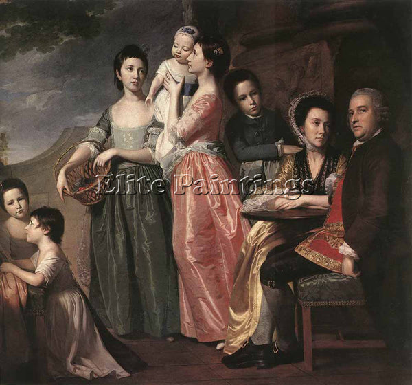 GEORGE ROMNEY ROMBOUTS THEODOR THE LEIGH FAMILY ARTIST PAINTING REPRODUCTION OIL