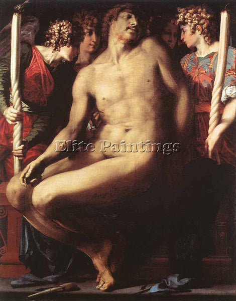 ROSSO FIORENTINO DEAD CHRIST WITH ANGELS ARTIST PAINTING REPRODUCTION HANDMADE