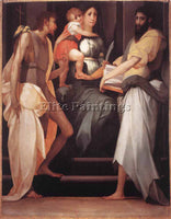 ROSSO FIORENTINO MADONNA ENTHRONED BETWEEN TWO SAINTS ARTIST PAINTING HANDMADE