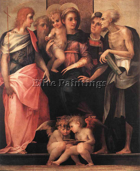 ROSSO FIORENTINO MADONNA ENTHRONED WITH FOUR SAINTS ARTIST PAINTING REPRODUCTION