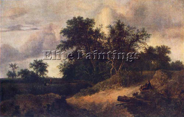 JACOB VAN RUISDAEL LANDSCAPE WITH A HOUSE IN THE GROVE ARTIST PAINTING HANDMADE