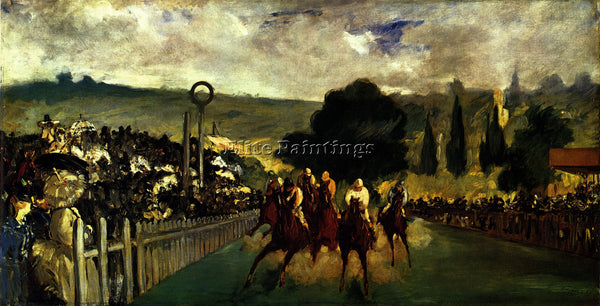 MANET RACE AT LONGCHAMP BY EDOUARD MANET ARTIST PAINTING REPRODUCTION HANDMADE