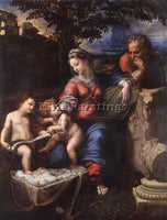 RAFFAELLO RAPHAEL HOLY FAMILY BELOW THE OAK ARTIST PAINTING HANDMADE OIL CANVAS
