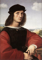 RAFFAELLO RAPHAEL PORTRAIT OF AGNOLO DONI ARTIST PAINTING REPRODUCTION HANDMADE