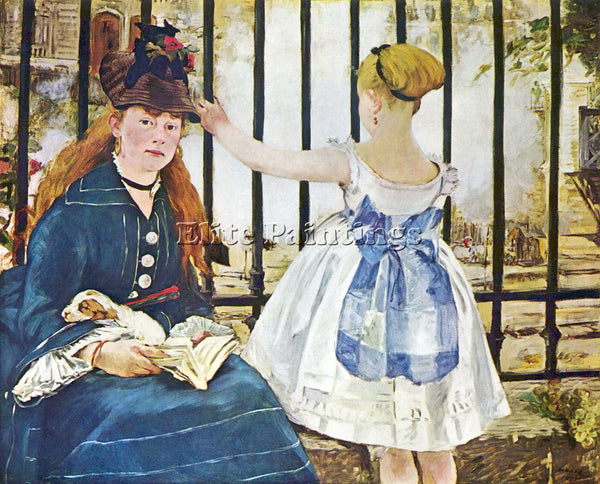 MANET RAILWAY ARTIST PAINTING REPRODUCTION HANDMADE OIL CANVAS REPRO WALL  DECO