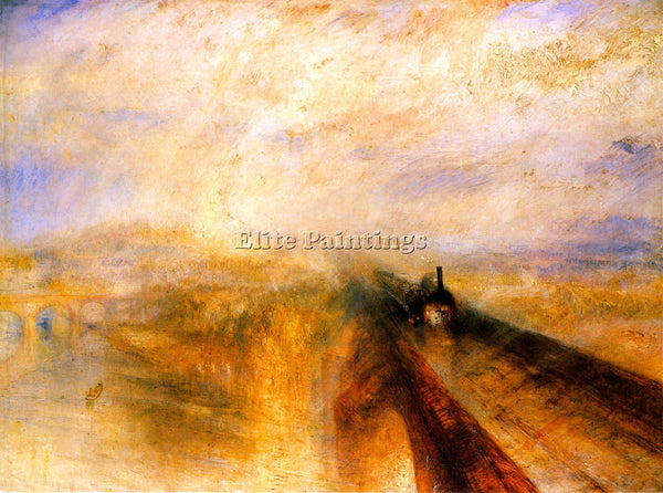 WILLIAM TURNER RAIN STEAM AND SPEED THE GREAT WESTERN RAILWAY BY TURNER PAINTING