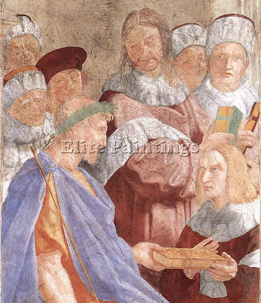 RAPHAEL JUSTINIAN PRESENTING THE PANDECTS TO TREBONIANUS DETAIL1 ARTIST PAINTING