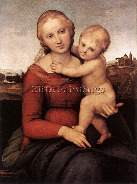 RAPHAEL MADONNA AND CHILD THE SMALL COWPER MADONNA ARTIST PAINTING REPRODUCTION