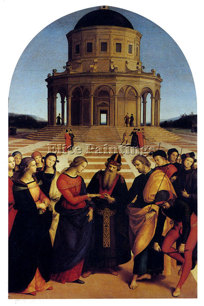 RAPHAEL MARRIAGE OF THE VIRGIN ARTIST PAINTING REPRODUCTION HANDMADE OIL CANVAS