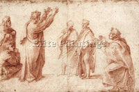 RAPHAEL STUDY FOR ST PAUL PREACHING IN ATHENS ARTIST PAINTING REPRODUCTION OIL