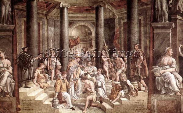 RAPHAEL THE BAPTISM OF CONSTANTINE ARTIST PAINTING REPRODUCTION HANDMADE OIL ART