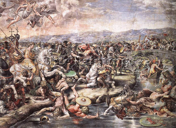 RAPHAEL THE BATTLE AT PONS MILVIUS DETAIL1 ARTIST PAINTING REPRODUCTION HANDMADE