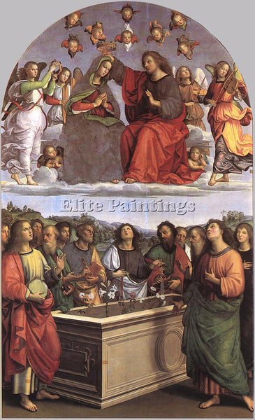 RAPHAEL THE CROWNING OF THE VIRGIN ODDI ALTAR ARTIST PAINTING REPRODUCTION OIL
